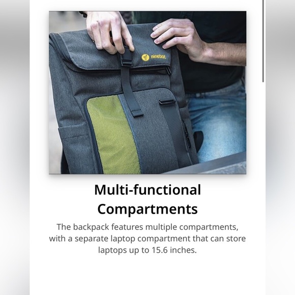 New Ninebot 3802-514 Travel Gray Backpack by Segway - Picture 9 of 15